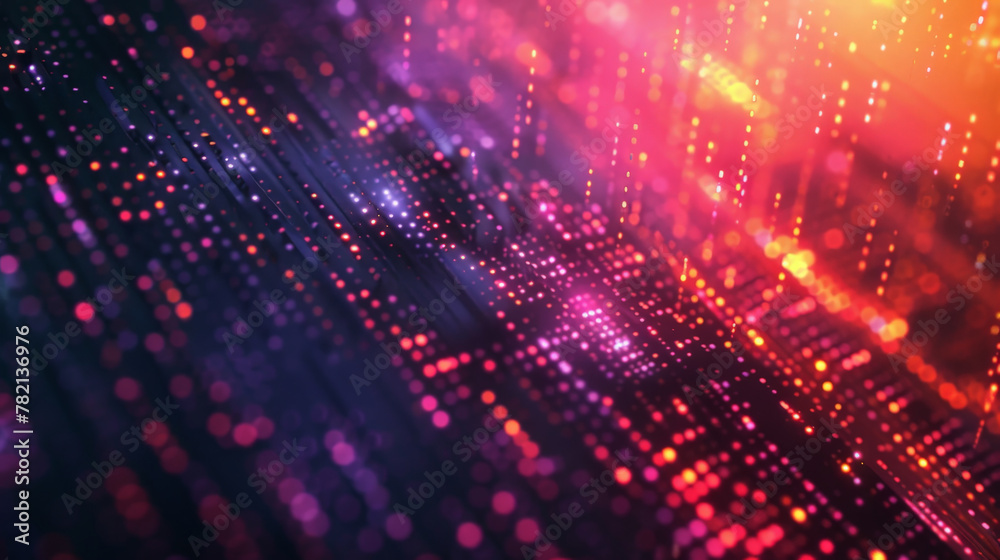 A colorful, abstract image with many dots of different colors A colorful, abstract image with many dots of different colors