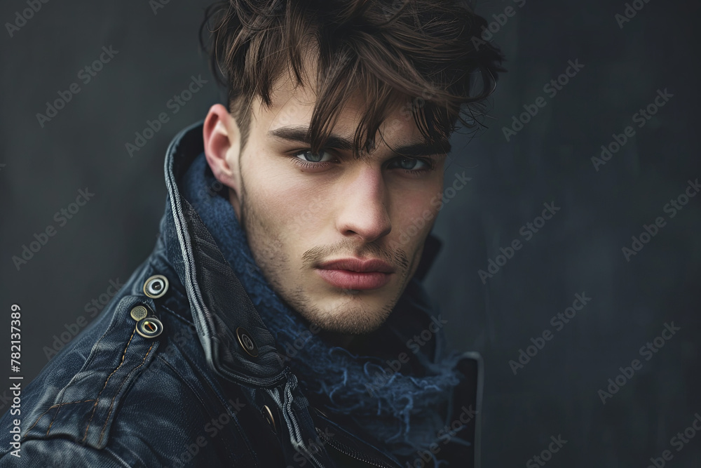 Imposing guy. Mens beauty, fashion portrait Imposing guy. Mens beauty, fashion portrait
