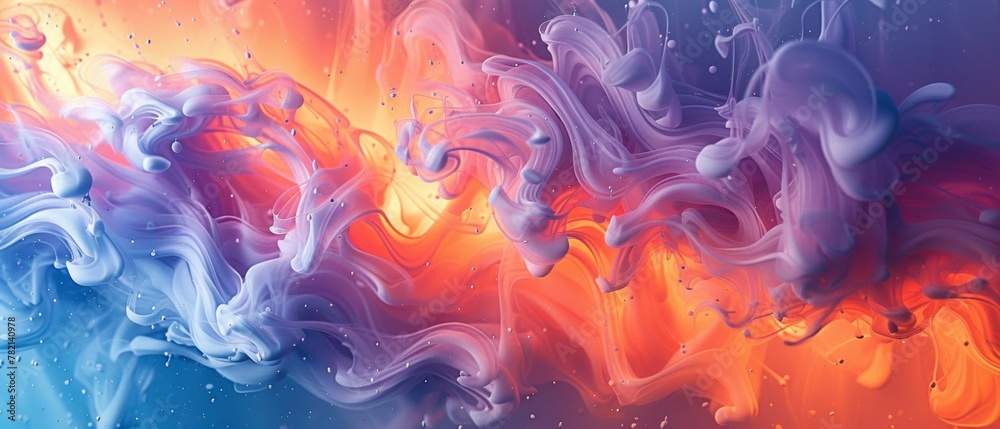 Luminous abstract waves in purple and blue, with a dreamy, celestial feel, perfect for backgrounds.