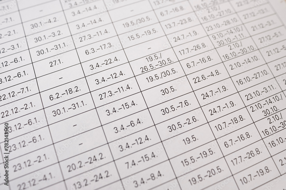 Close-up of calendar fragment, Planning and Scheduling, highlighting business terms and deadlines, emphasizing importance of time management and productivity Close-up of calendar fragment, Planning and Scheduling, highlighting business terms and deadlines, emphasizing importance of time management and productivity