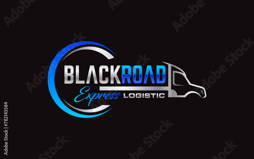 Illustration graphic vector of logistics and delivery services company logo design template photo