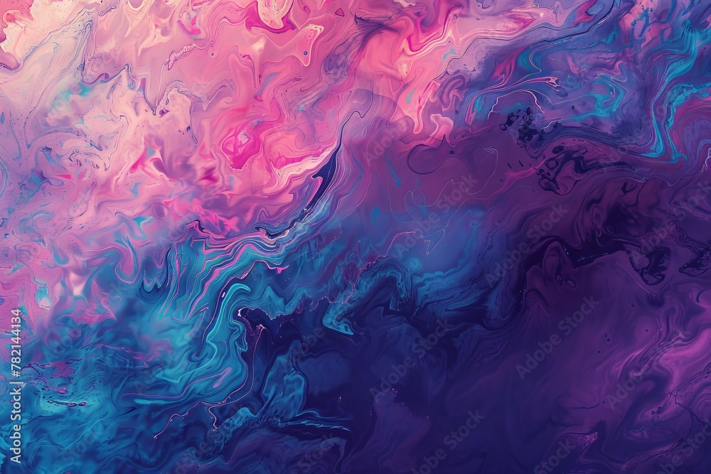 Abstract Swirls: Dreamlike Color Fusion in Fluid Art