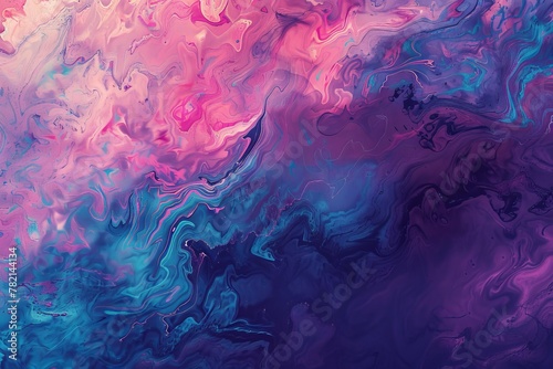 Abstract Swirls: Dreamlike Color Fusion in Fluid Art