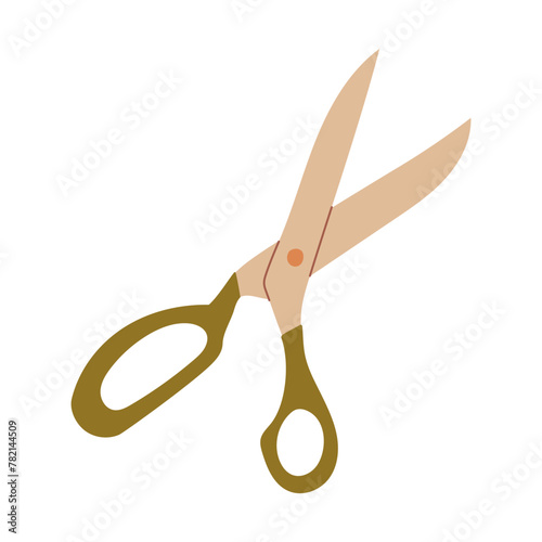 Sewing scissors, cutting scissors. Isolated vector illustration for your design