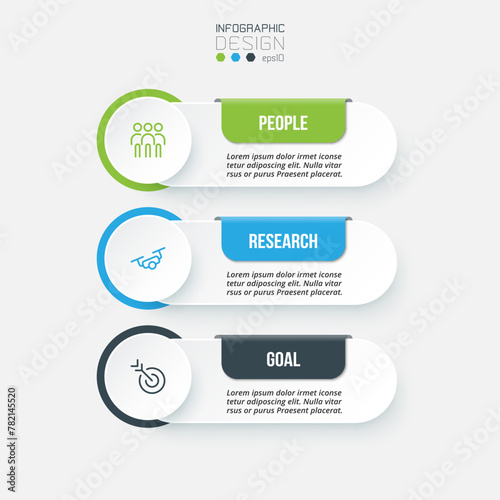 Infographic template business concept with workflow. 