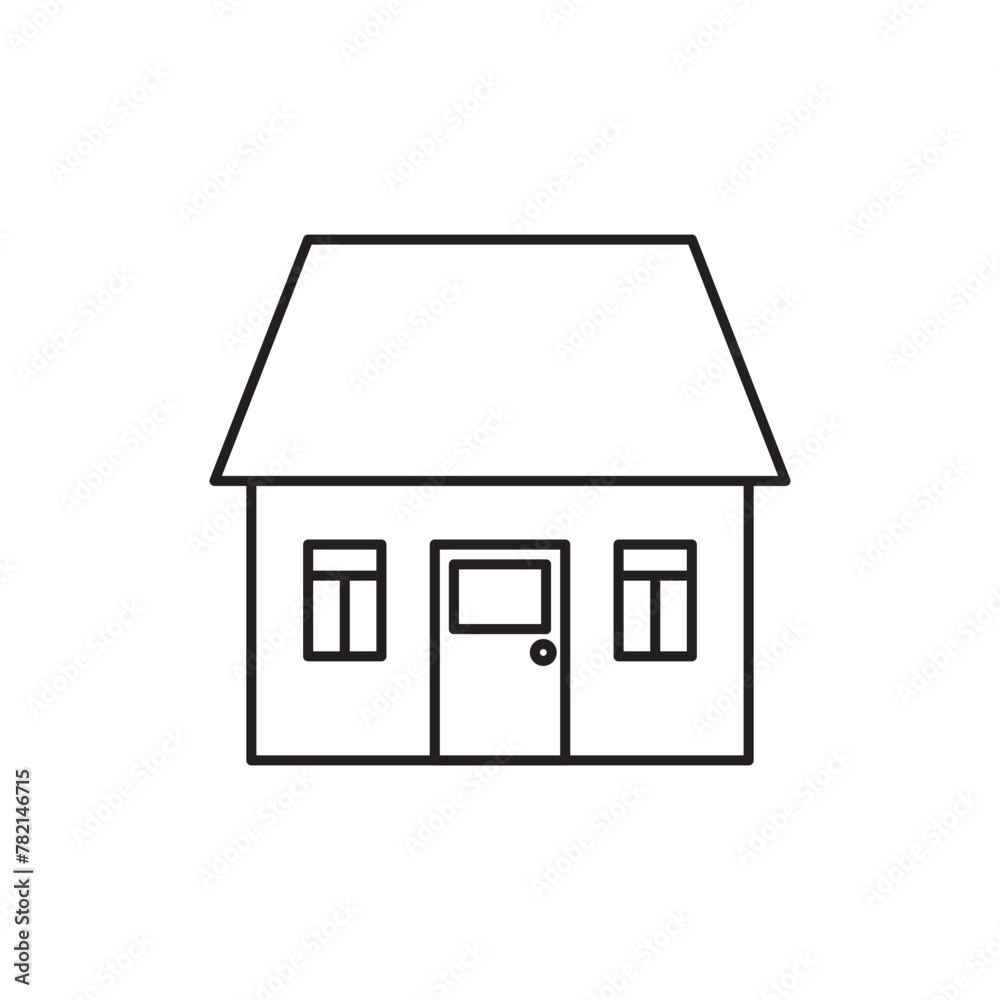 House line icon for real estate, mortgage, loan, concept and homepage. Vector illustration. House line icon for real estate, mortgage, loan, concept and homepage. Vector illustration.