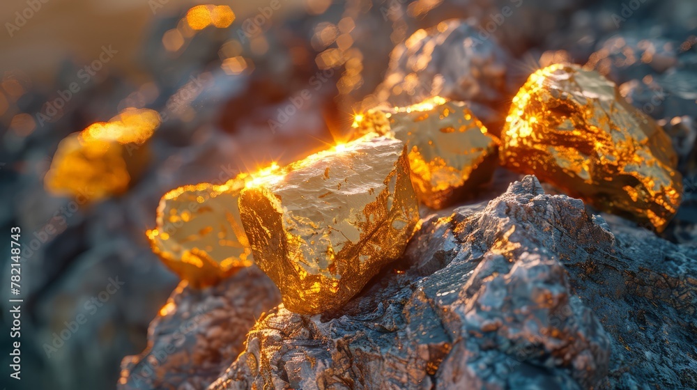 Fototapeta premium Glimpse into the future of gold mining, tech at the core