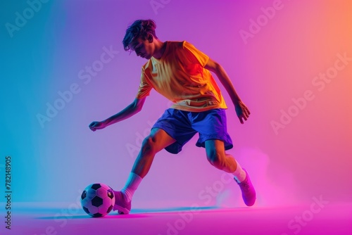 Dynamic Soccer Player in Action