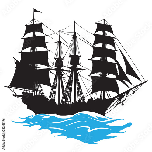 A vector depiction of ship silhouettes, yachts, and logos, meticulously crafted with Adobe Illustrator. Elevate your designs with customizable elegance, perfect for nautical-themed projects and brandi