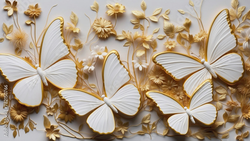 golden butterfly on a flower