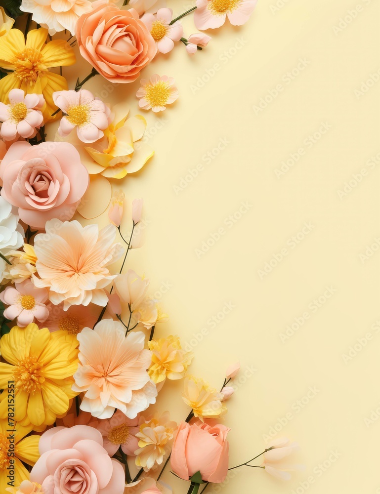 Sunshine Floral Invitation Backgrounds - Perfect for Spring & Summer Events and Notices Sunshine Floral Invitation Backgrounds - Perfect for Spring & Summer Events and Notices