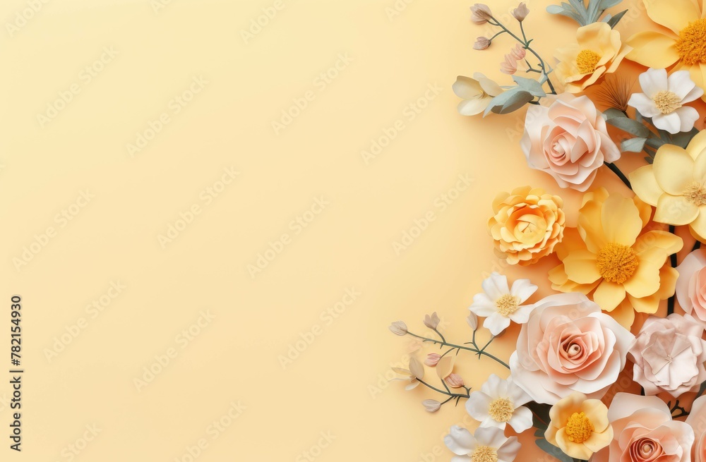 Naklejka premium Sunshine Floral Invitation Backgrounds - Perfect for Spring & Summer Events and Notices