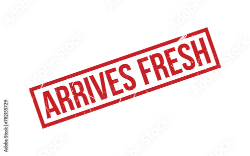 Red Arrives Fresh Rubber Stamp Seal Vector