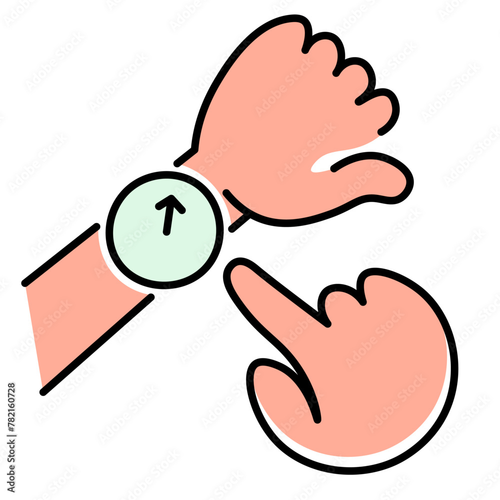 isolated colored linear icon hand gesture in doodle style in vector. icon template for app logo sticker poster print design isolated colored linear icon hand gesture in doodle style in vector. icon template for app logo sticker poster print design