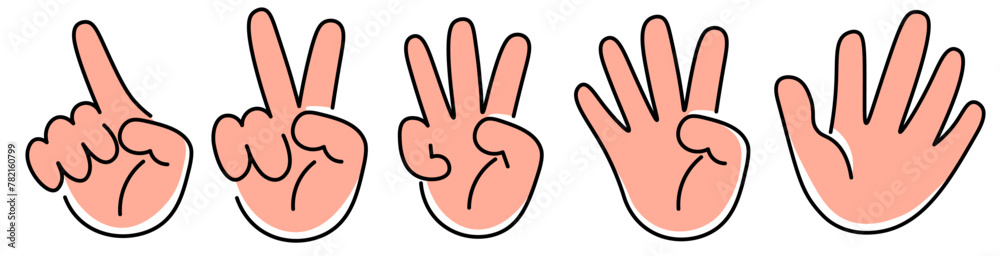 set of isolated colored linear icons hands gestures in doodle style in vector. icon template for app logo sticker poster print design set of isolated colored linear icons hands gestures in doodle style in vector. icon template for app logo sticker poster print design