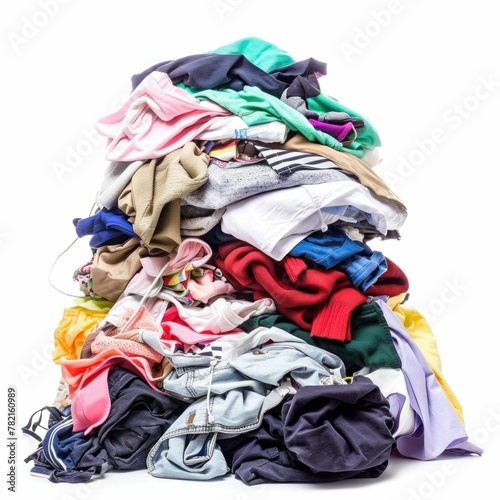 Messy Pile of Clothes Stacked on Top of Each Other in a Haphazard Manner in a Chaotic Fashion