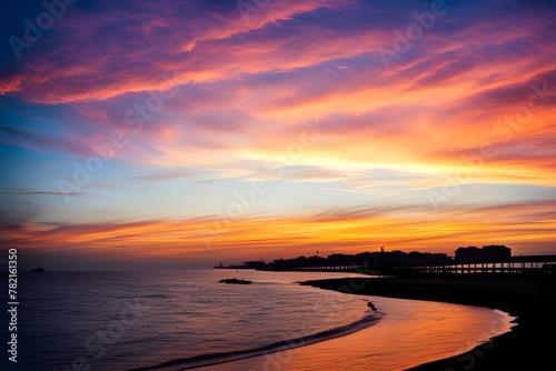 sunset and seaside