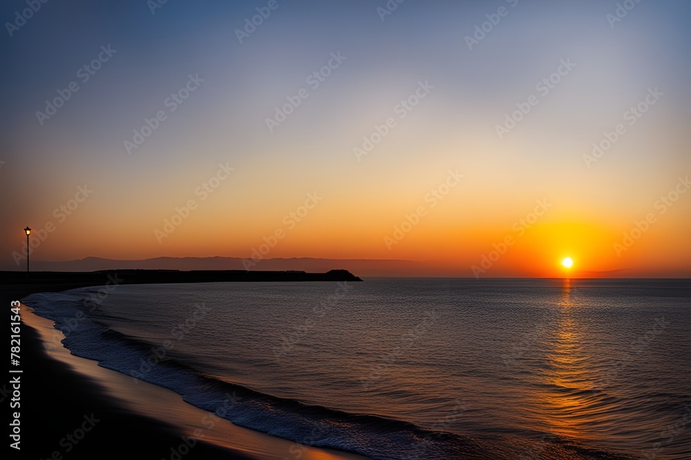 Fototapeta premium sunset and seaside