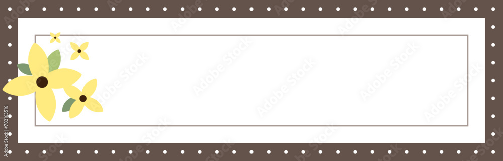 Obraz premium A frame with yellow spring flower 