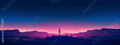Desert Solitude: Vastness Under Starry Skies