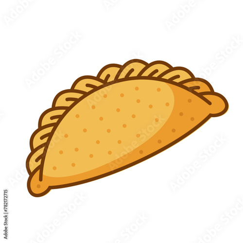 empanadas flat vector illustration logo icon clipart isolated on white background