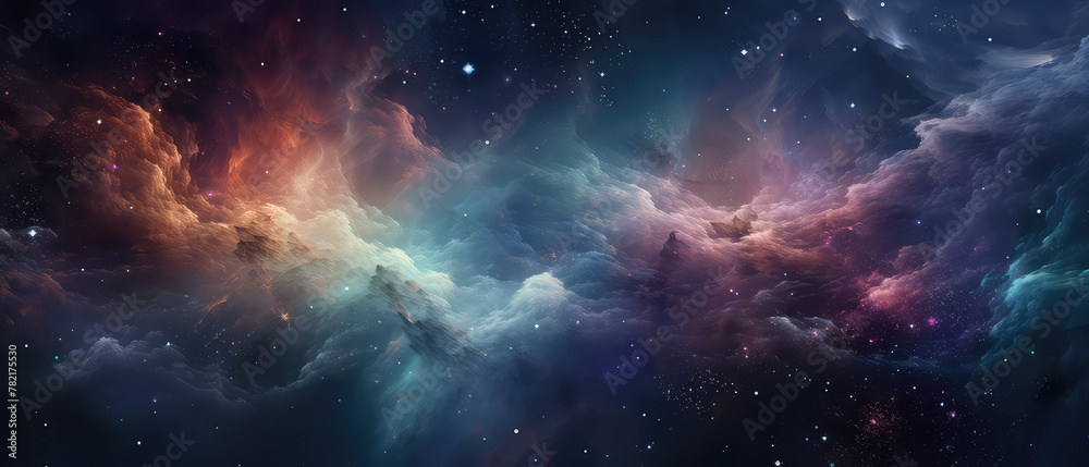Galactic spectacle with a swirl of colors