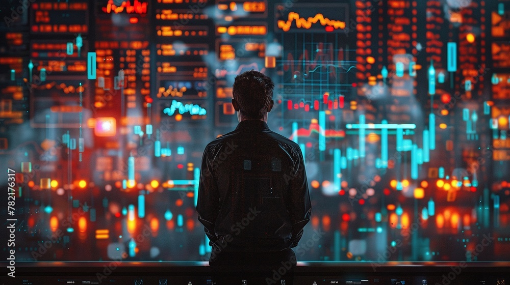 financial expert analyzing market indicators for investment strategy with data and charts for best results financial expert analyzing market indicators for investment strategy with data and charts for best results