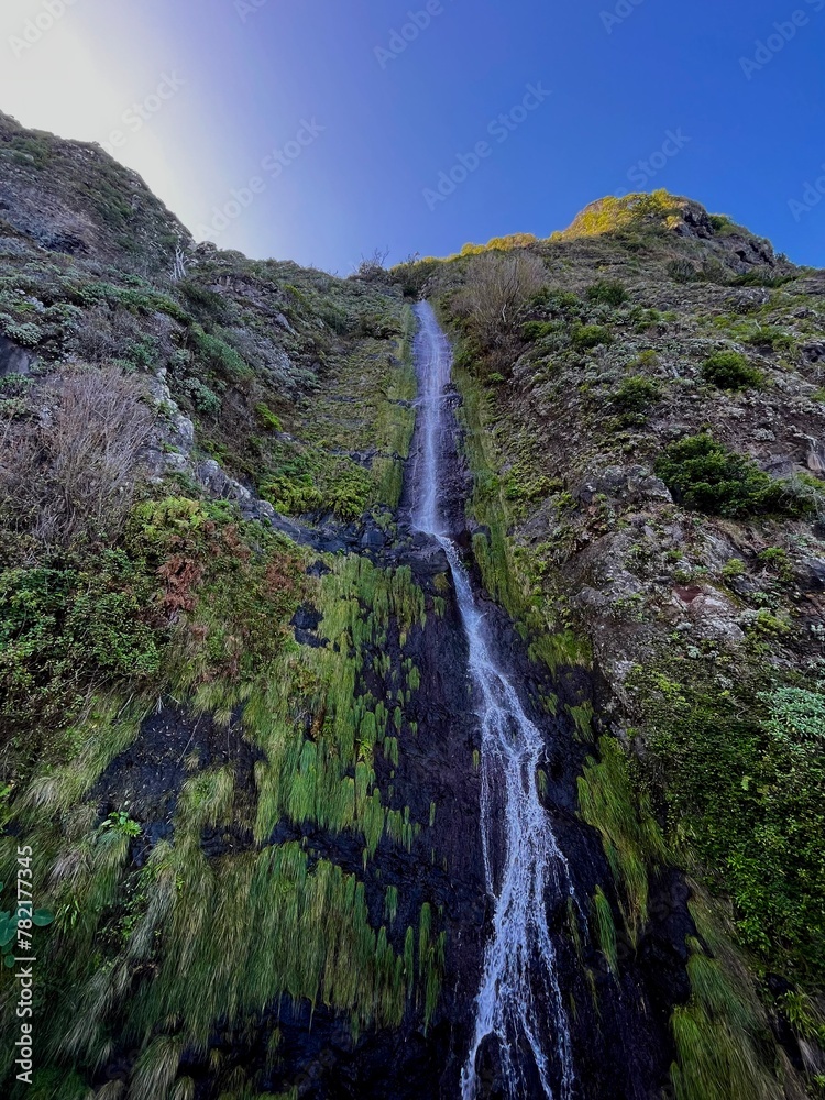 waterfall in the mountains