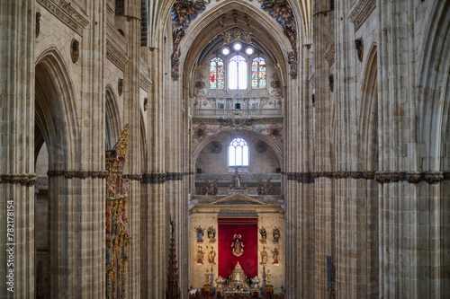 The interior of the old Cathedral of Salamanca. Castilla y León. Spain photo