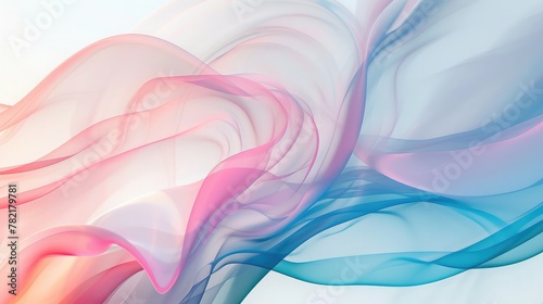 Abstract white background with flowing curves in shades of pink and blue,Design element for brochure, advertisements, presentation, web,wallpaper, desktop, poster, cover booklet.