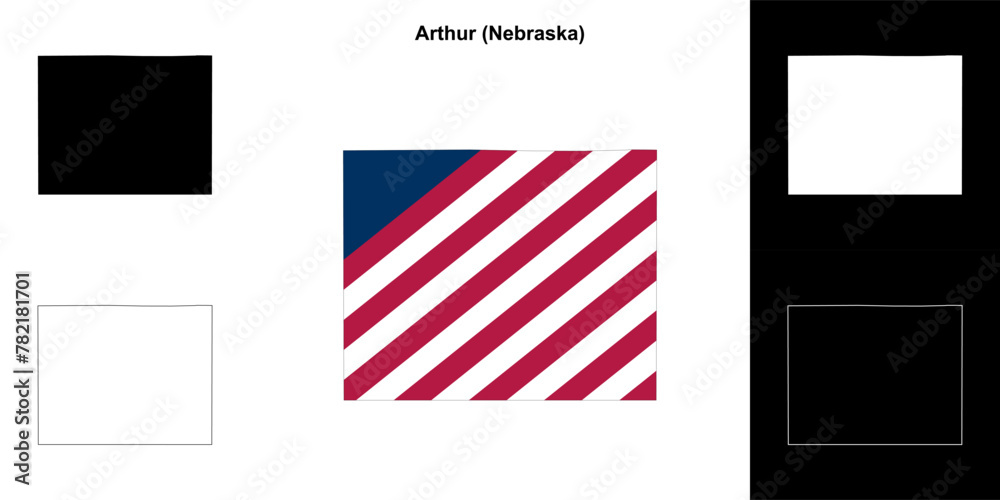 Arthur County (Nebraska) outline map set Arthur County (Nebraska) outline map set