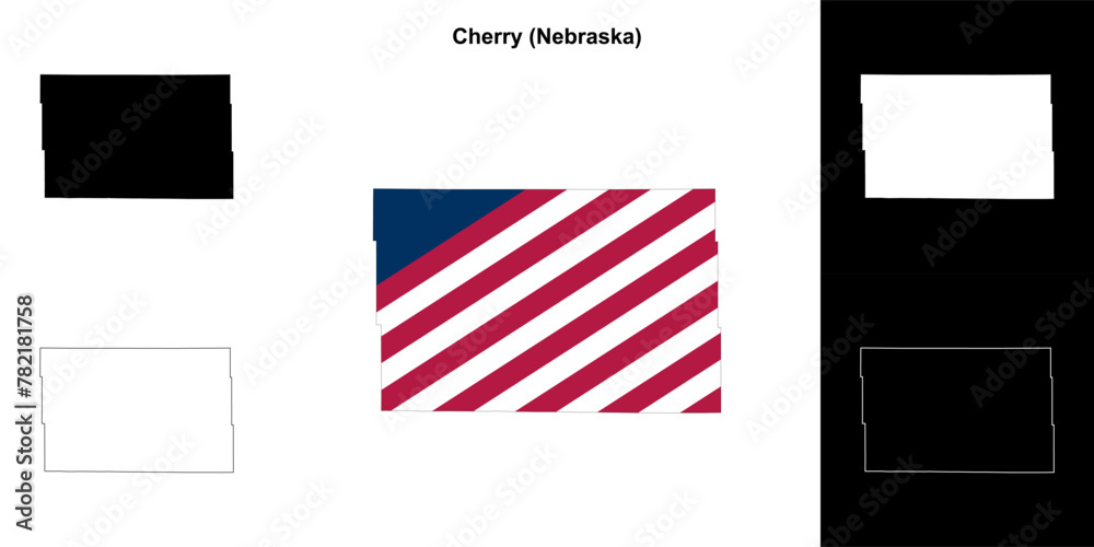 Cherry County (Nebraska) outline map set Cherry County (Nebraska) outline map set