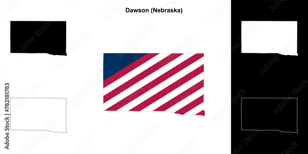 Dawson County (Nebraska) outline map set Dawson County (Nebraska) outline map set