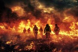 firefighters battling big fire