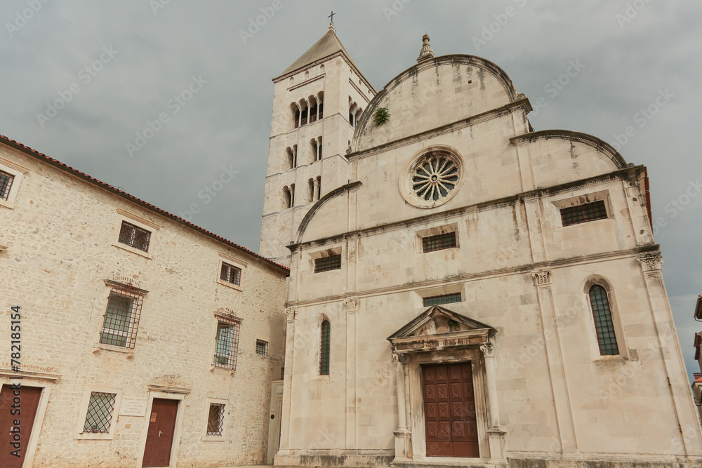 Croatia - Zadar in Dalmatia. Townscape with St. Mary church.
