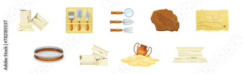 Archaeological Instrument and Inventory for Exploration Vector Set © Happypictures