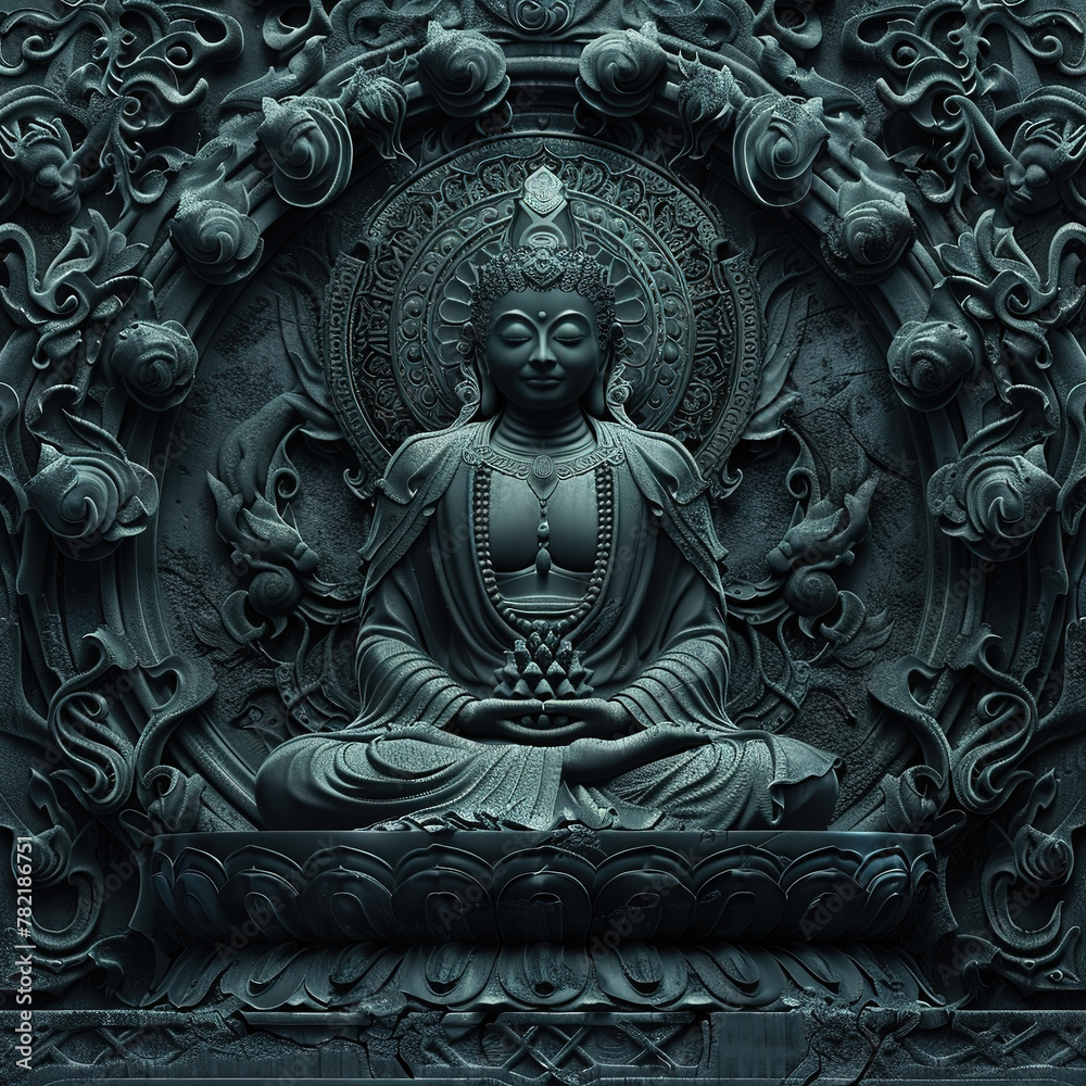 Ancient Buddhism T-Shirt Vinly Movie Poster Cover Printable 3D Render Ancient Buddhism T-Shirt Vinly Movie Poster Cover Printable 3D Render