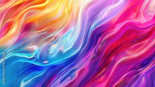 Creative Background With Dynamic Effect. For Your Design Wallpapers Presentation. Colorful,abstract colorful wavy lines on dark background. 3d rendering