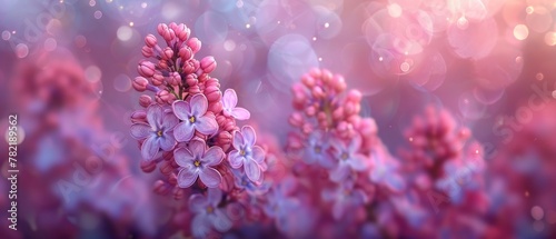 A fantasy lilac flower close-up on a blurred background. For this photo, blurring was applied. © Антон Сальников