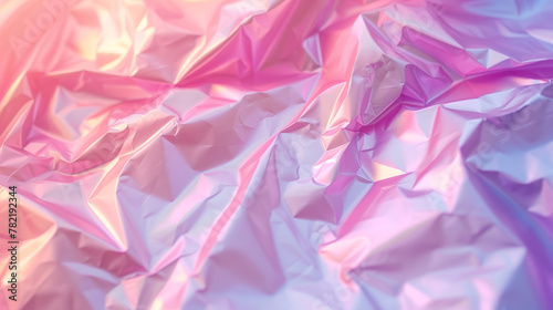 Creased pink holographic background