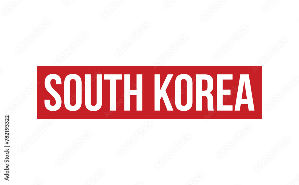 South Korea Rubber Stamp Seal Vector South Korea Rubber Stamp Seal Vector