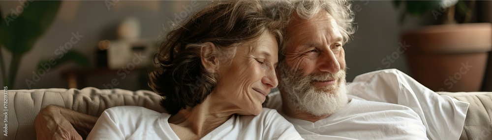 Elderly couple embracing in a golden field. Golden hour and eternal love concept Elderly couple embracing in a golden field. Golden hour and eternal love concept
