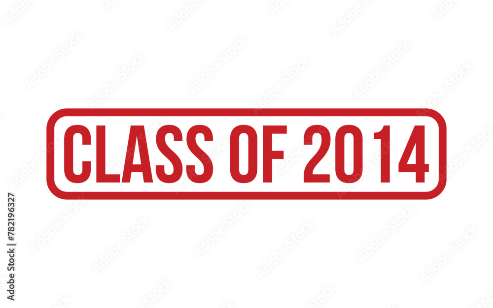 Fototapeta premium Red Class of 2014 Rubber Stamp Seal Vector