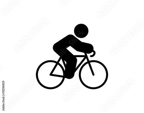 Vector cyclist icon. Bicycle icon. Bike rider sign.