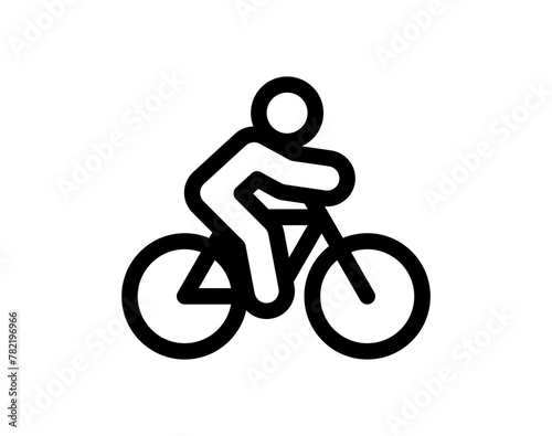 Vector cyclist icon. Bicycle icon. Bike rider sign.