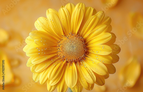 A close-up of a yellow dandelion flower  showing its intricate petals and bright yellow color