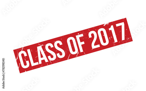 Class of 2017 Rubber Stamp Seal Vector