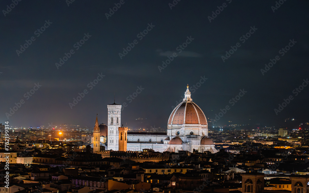 Fototapeta premium Florence Cathedral (Duomo di Firenze) at night