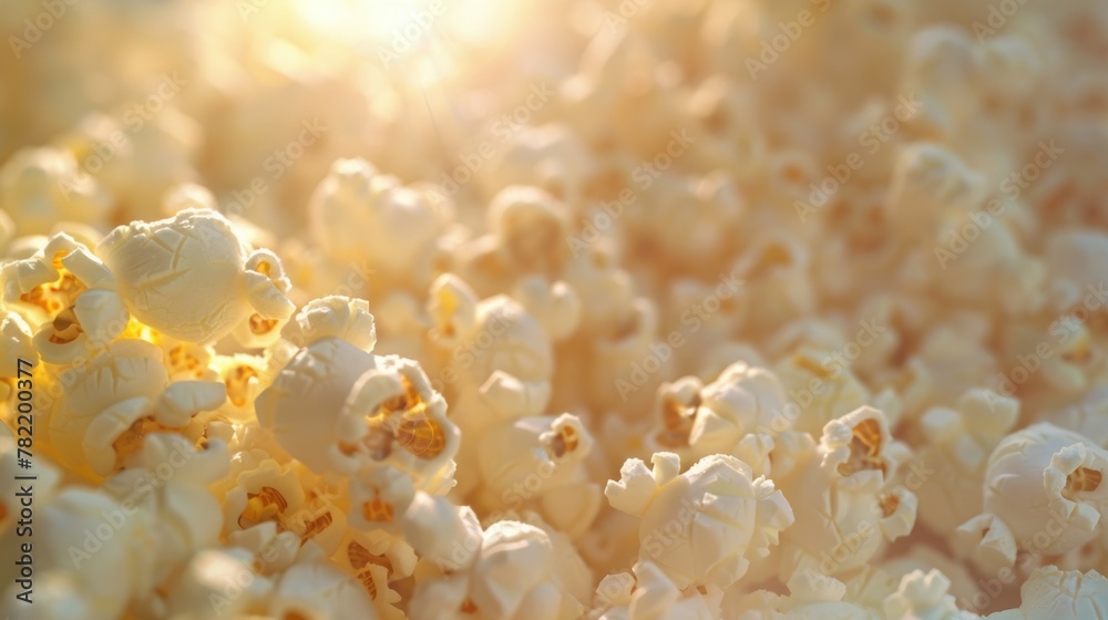 A bunch of popcorn sitting on a table. Perfect for food and snack concepts