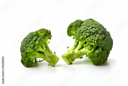 broccoli isolated on white background. Generative AI